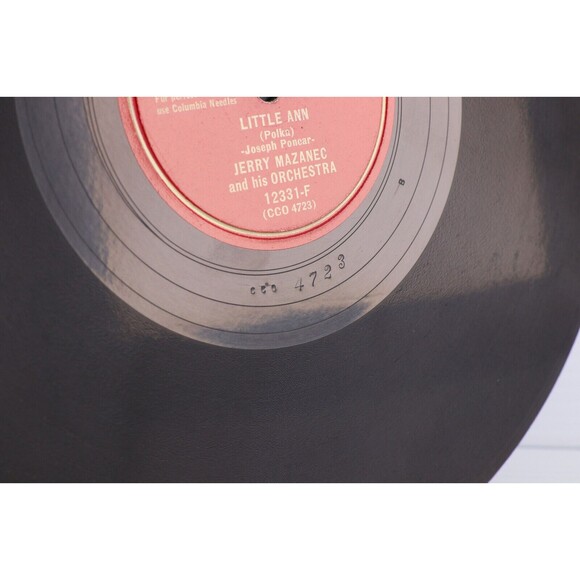 Jerry Mazanec - Hill And Dale Polka / Little Ann 1947 10" 78 rpm Record 12331-F - Picture 13 of 16